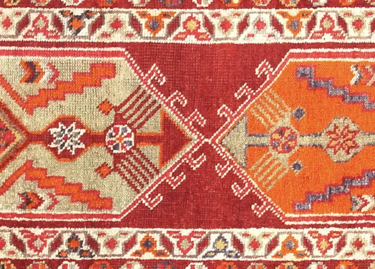 1960s Turkish Oushak Runner - 2'10"x13'1" - Nalbandian - Red