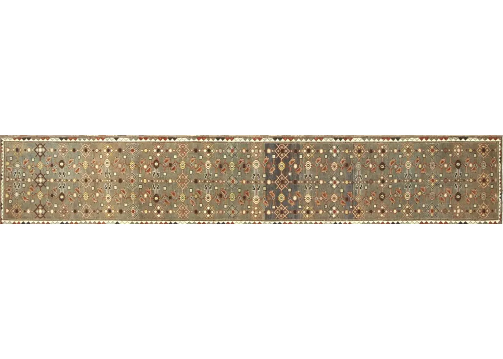 1920s Persian Melayer Runner - 2'6" x 14' - Nalbandian - Brown