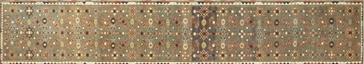 1920s Persian Melayer Runner - 2'6" x 14' - Nalbandian - Brown