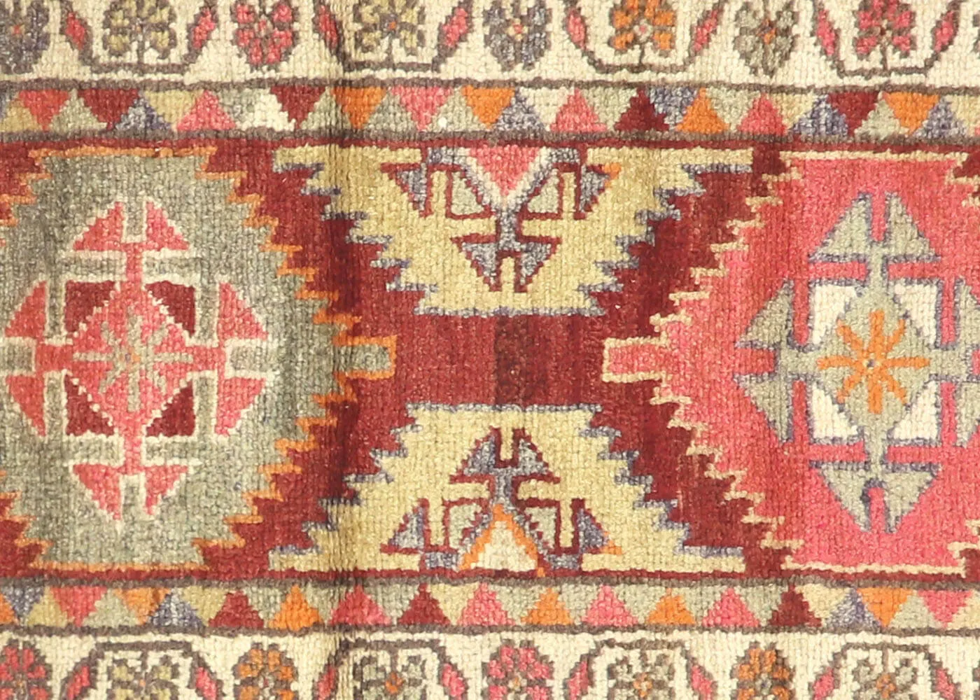 1960s Turkish Oushak Runner - 2'9" x11'3" - Nalbandian - Red