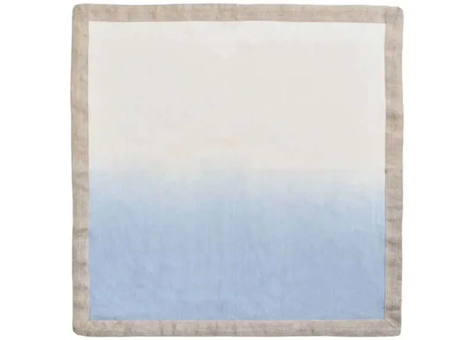 Set of 4 Dip-Dye Napkins - White/Periwinkle - Kim Seybert