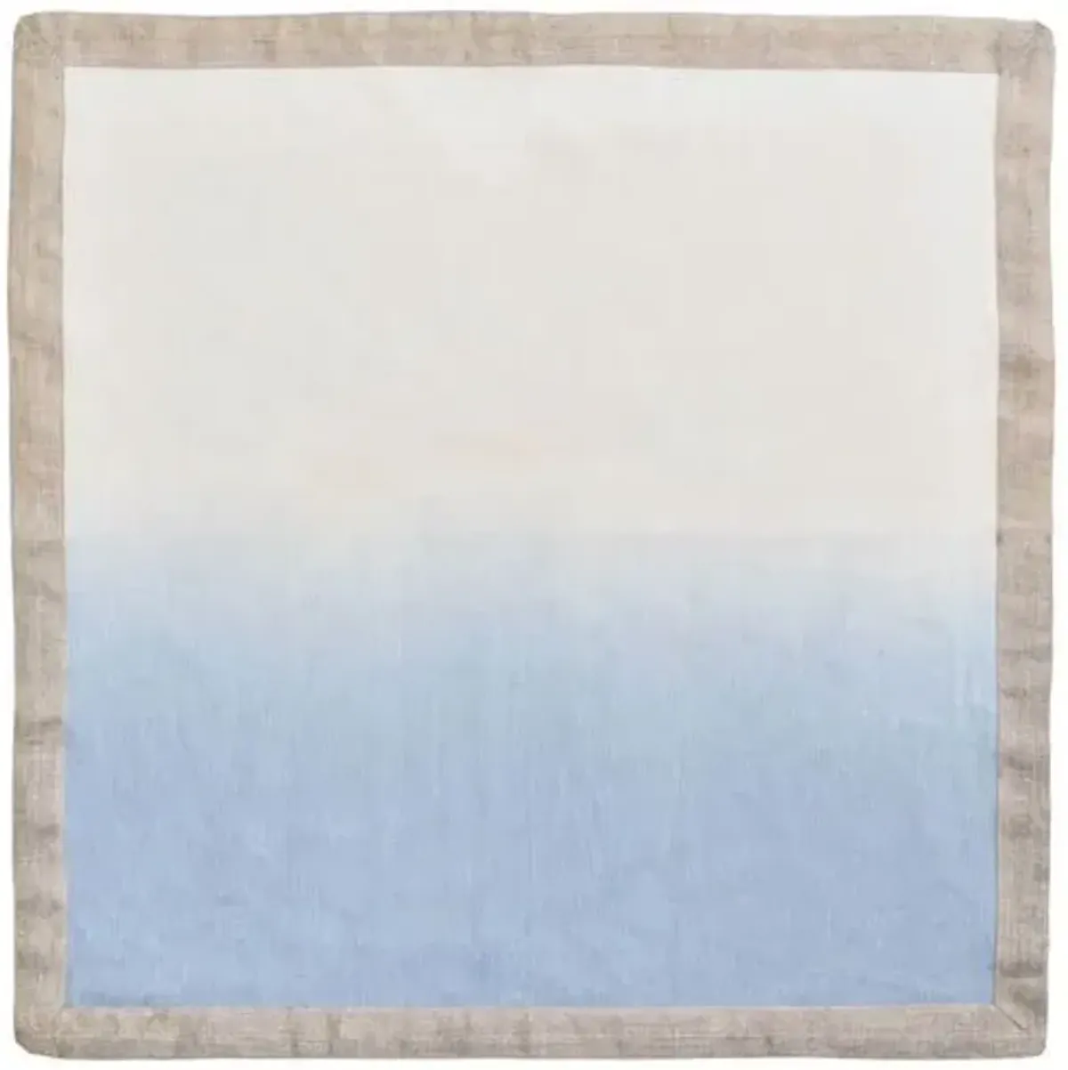 Set of 4 Dip-Dye Napkins - White/Periwinkle - Kim Seybert