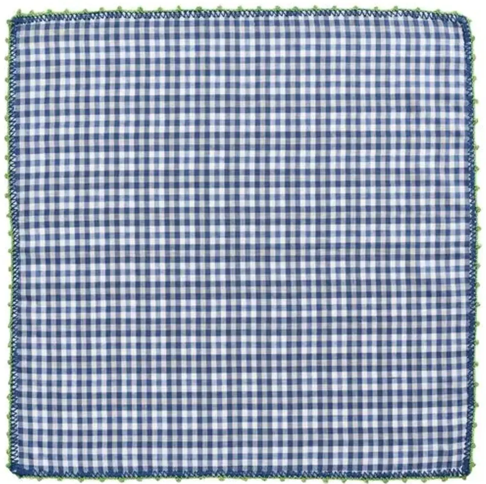 Set of 4 Check Napkins - White/Blue - Kim Seybert