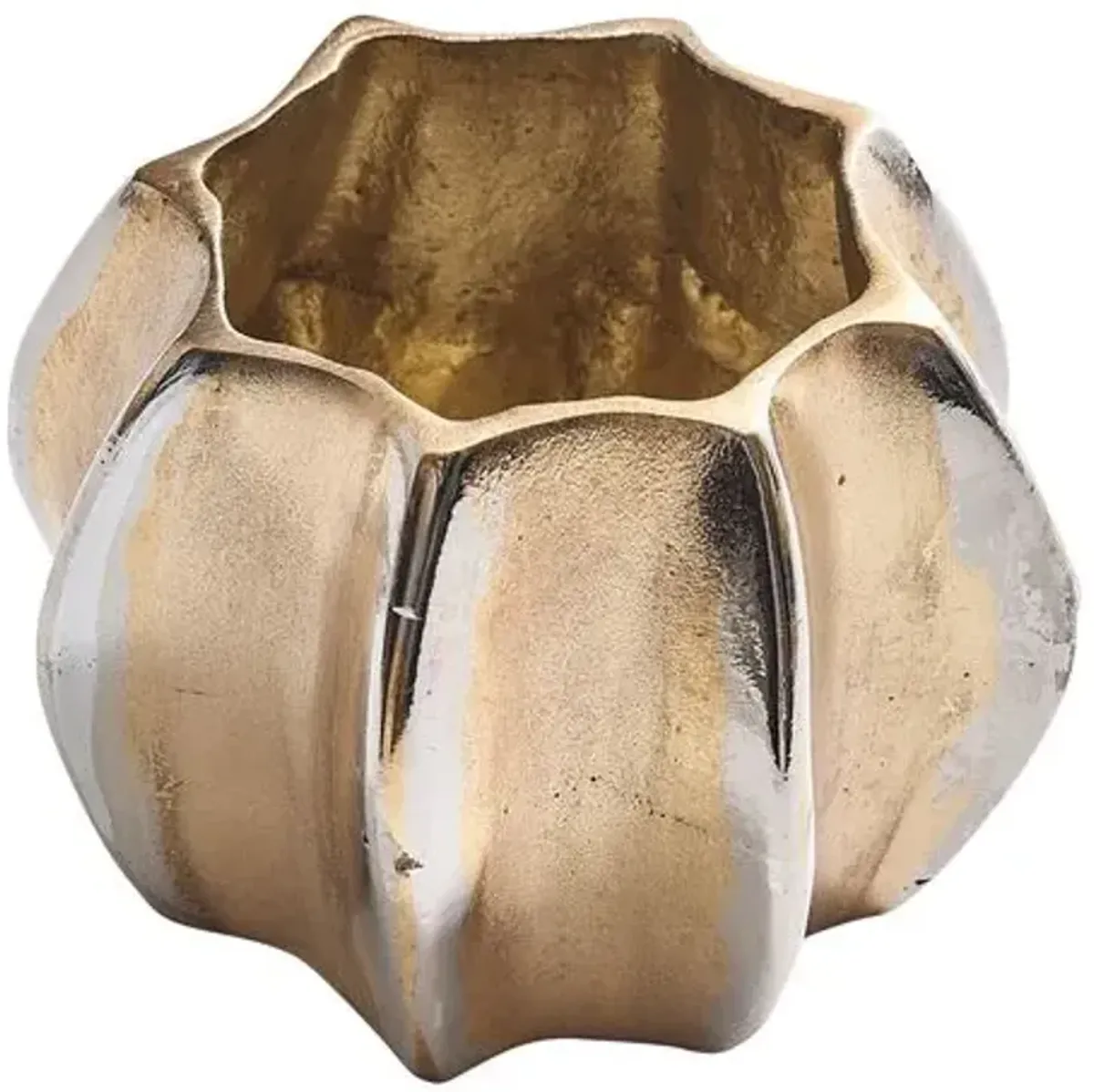 Set of 4 Desert Napkin Rings - Gold/Silver - Kim Seybert