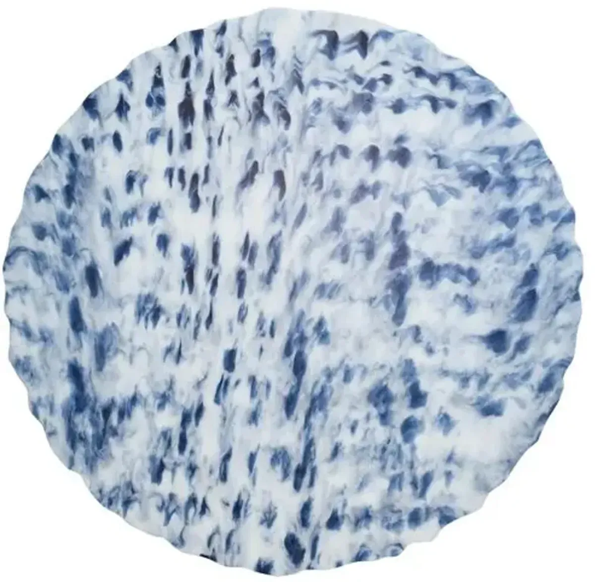 Set of 4 Waves Place Mats - White/Navy - Kim Seybert