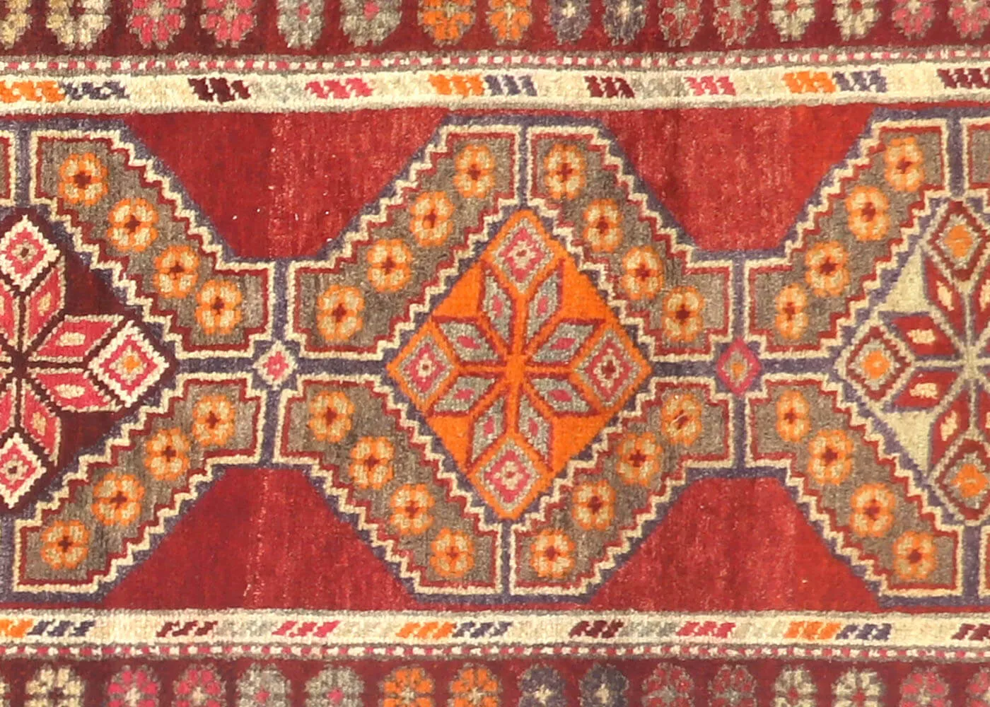 1960s Turkish Oushak Runner - 2'7" x12'9" - Nalbandian - Red