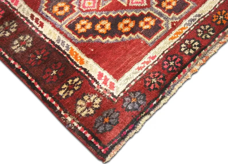 1960s Turkish Oushak Runner - 2'7" x12'9" - Nalbandian - Red