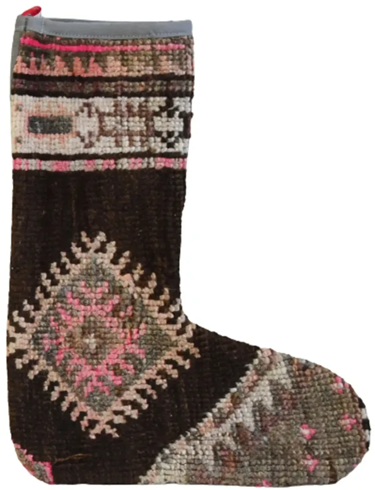 Christmas Stockings Turkish Carpet Set of 2 - brown