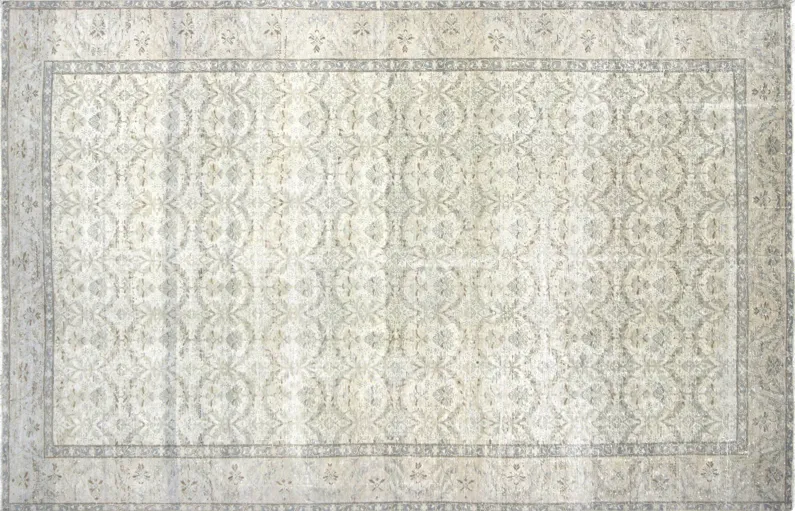 1960s Turkish Oushak Rug - 6'2"x9'7" - Nalbandian - Gray - Gray