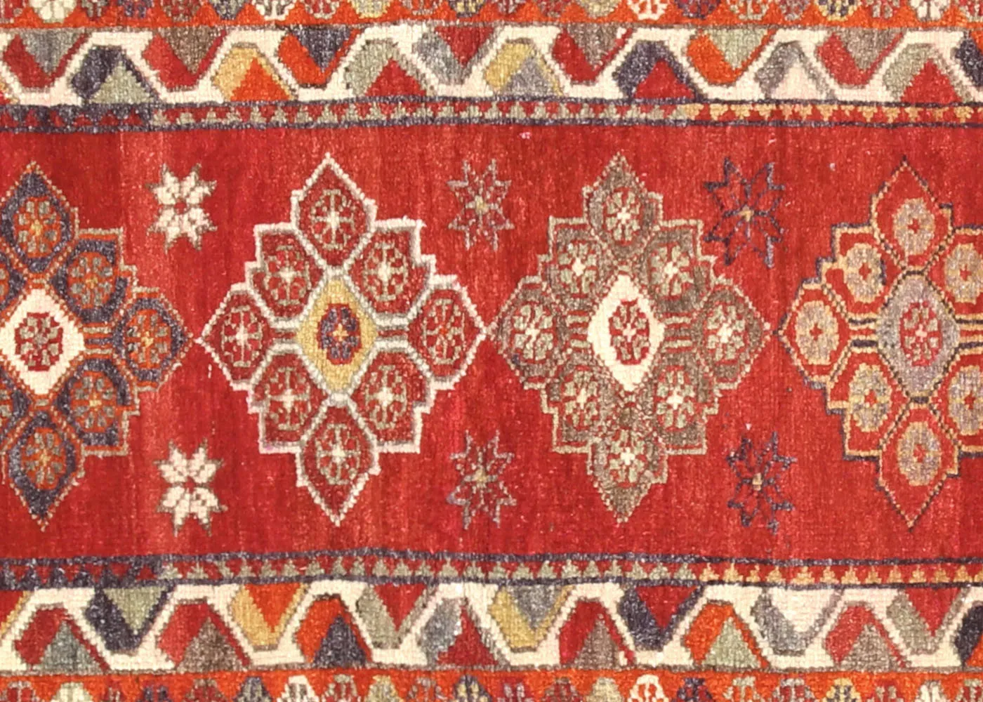 1960s Turkish Oushak Runner - 2'8" x 12' - Nalbandian - Red