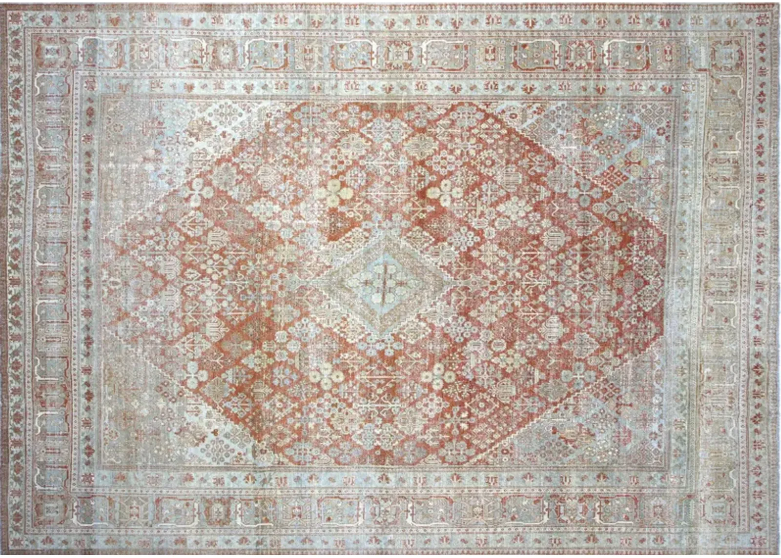 1930s Persian Joshagan Rug - 12' x 16'10" - Nalbandian - Orange - Orange