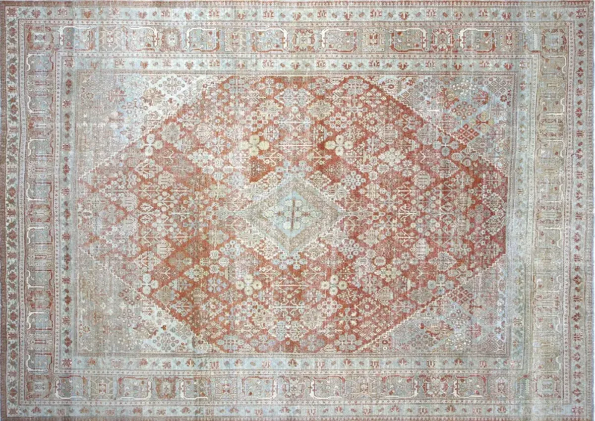 1930s Persian Joshagan Rug - 12' x 16'10" - Nalbandian - Orange - Orange