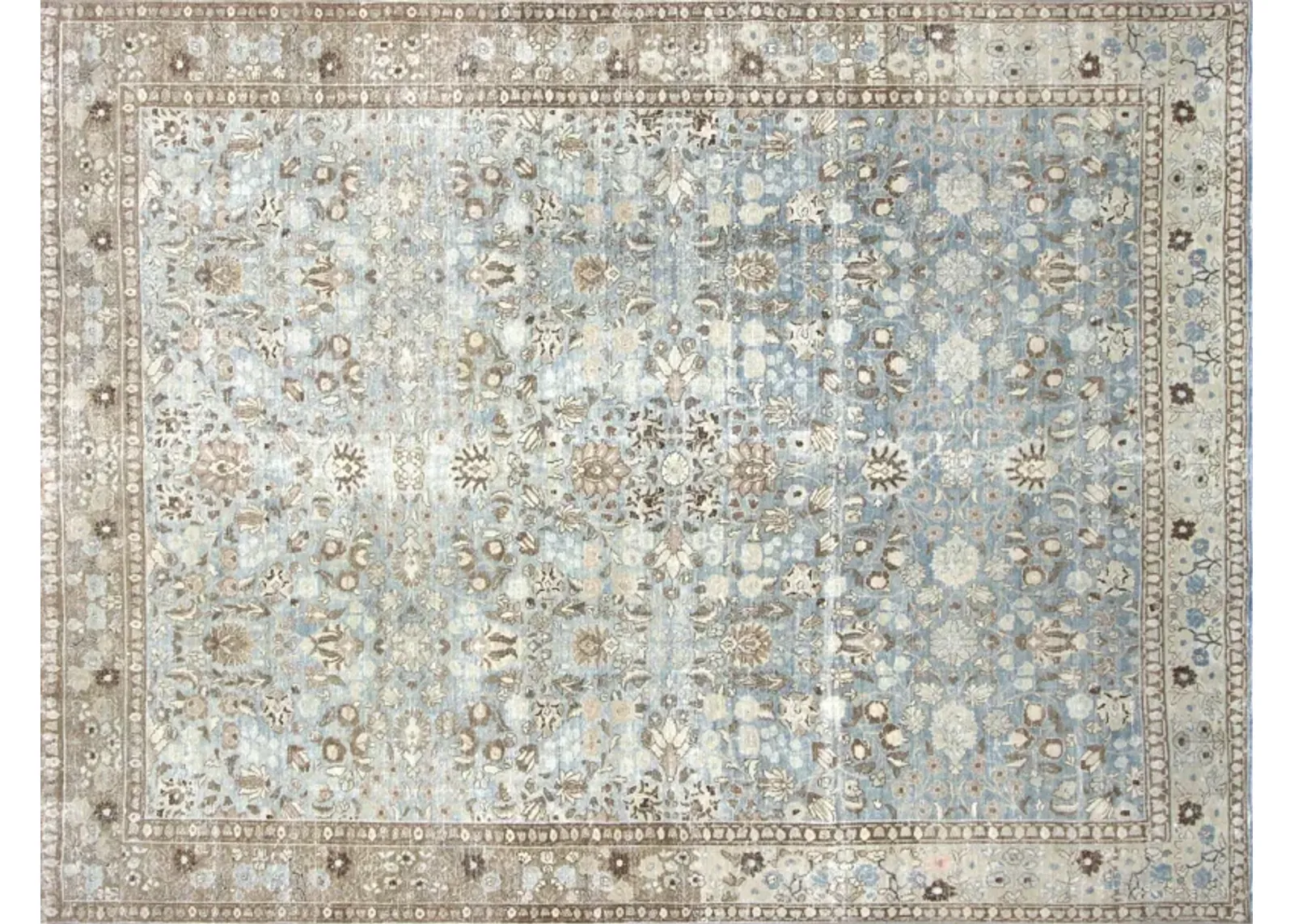 1920s Persian Tabriz Rug - 8'9" x 11'5" - Nalbandian - Blue - Blue