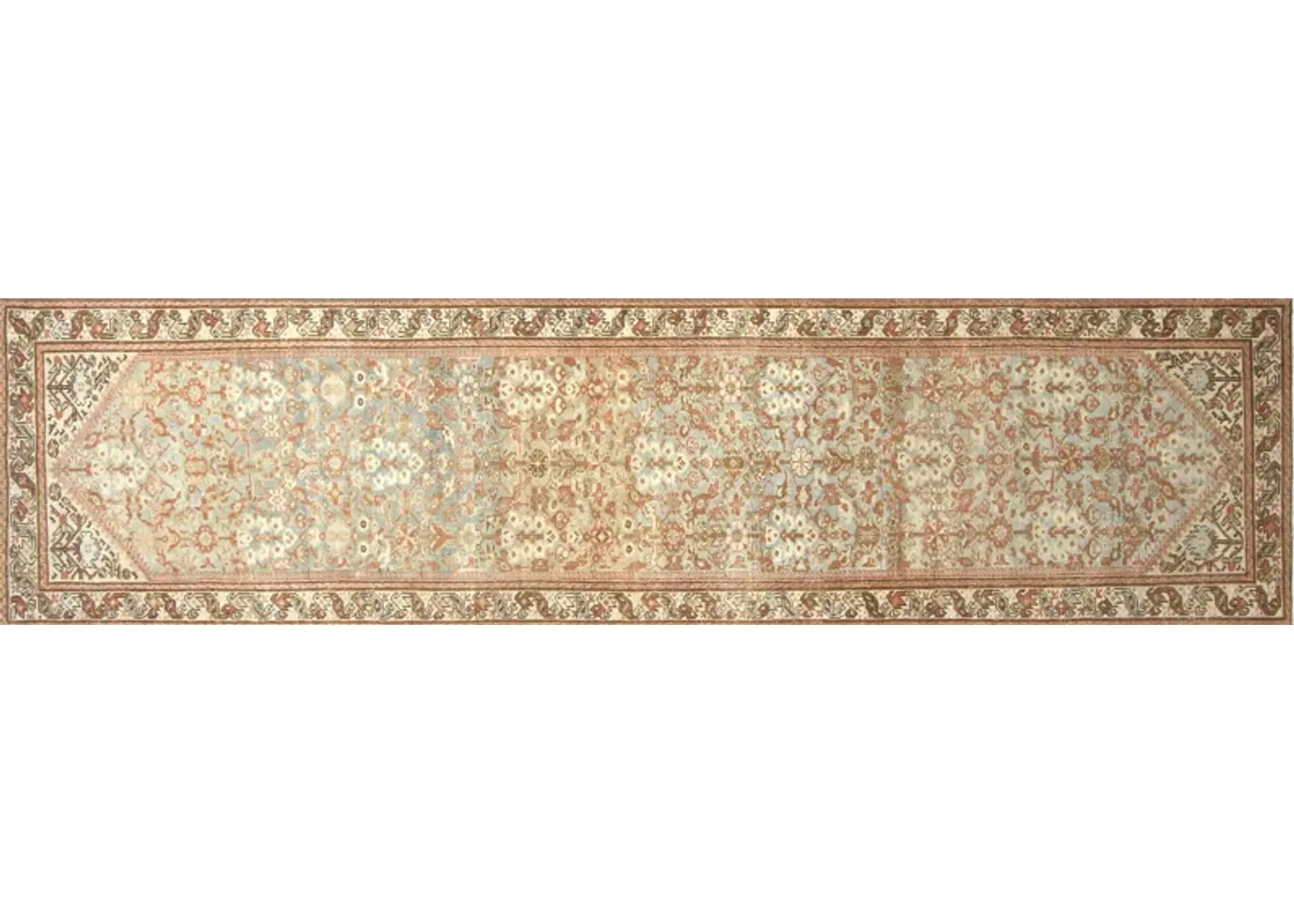 1920s Persian Melayer Runner - 3'5"x13'6" - Nalbandian - Orange