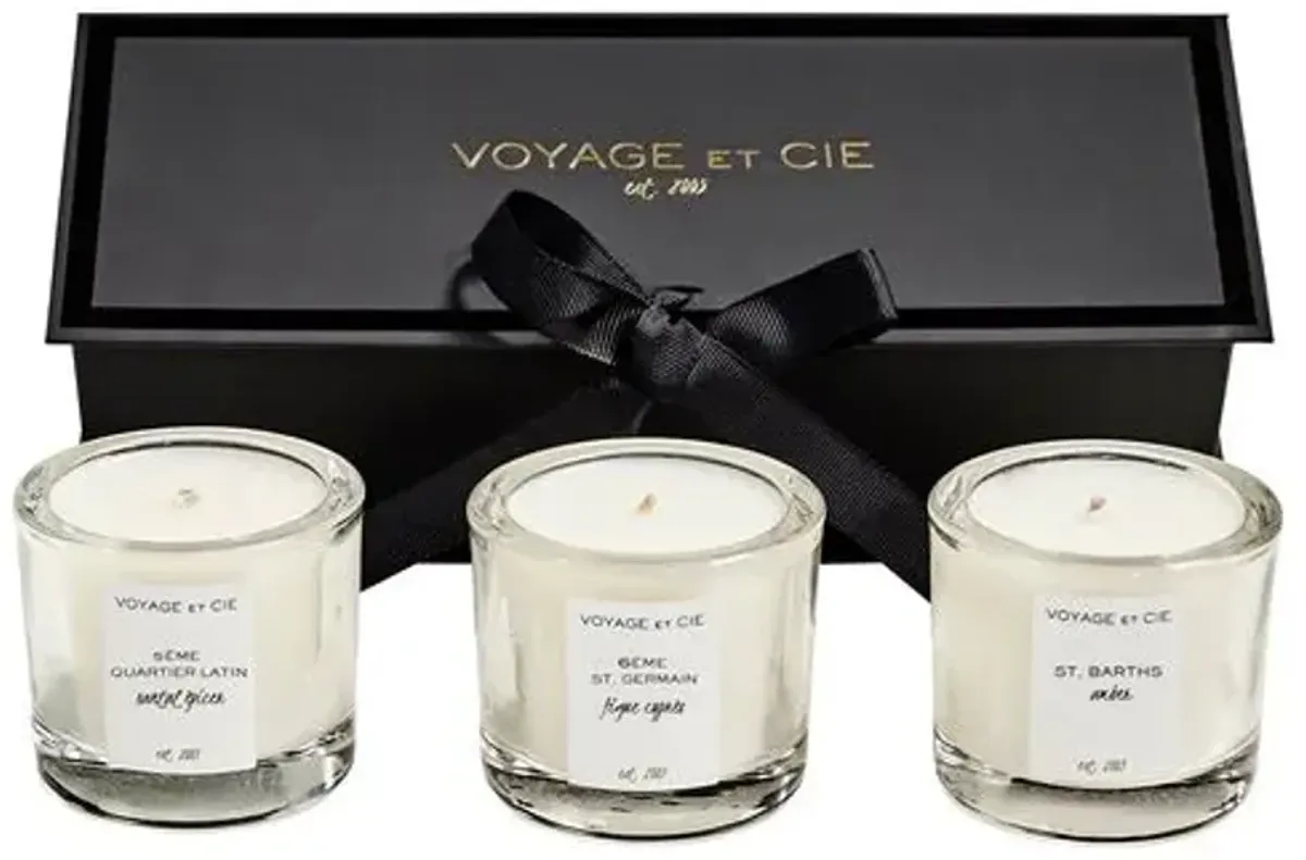 Autumn Votive Box - Set of 3 - VOYAGE ET CIE INC