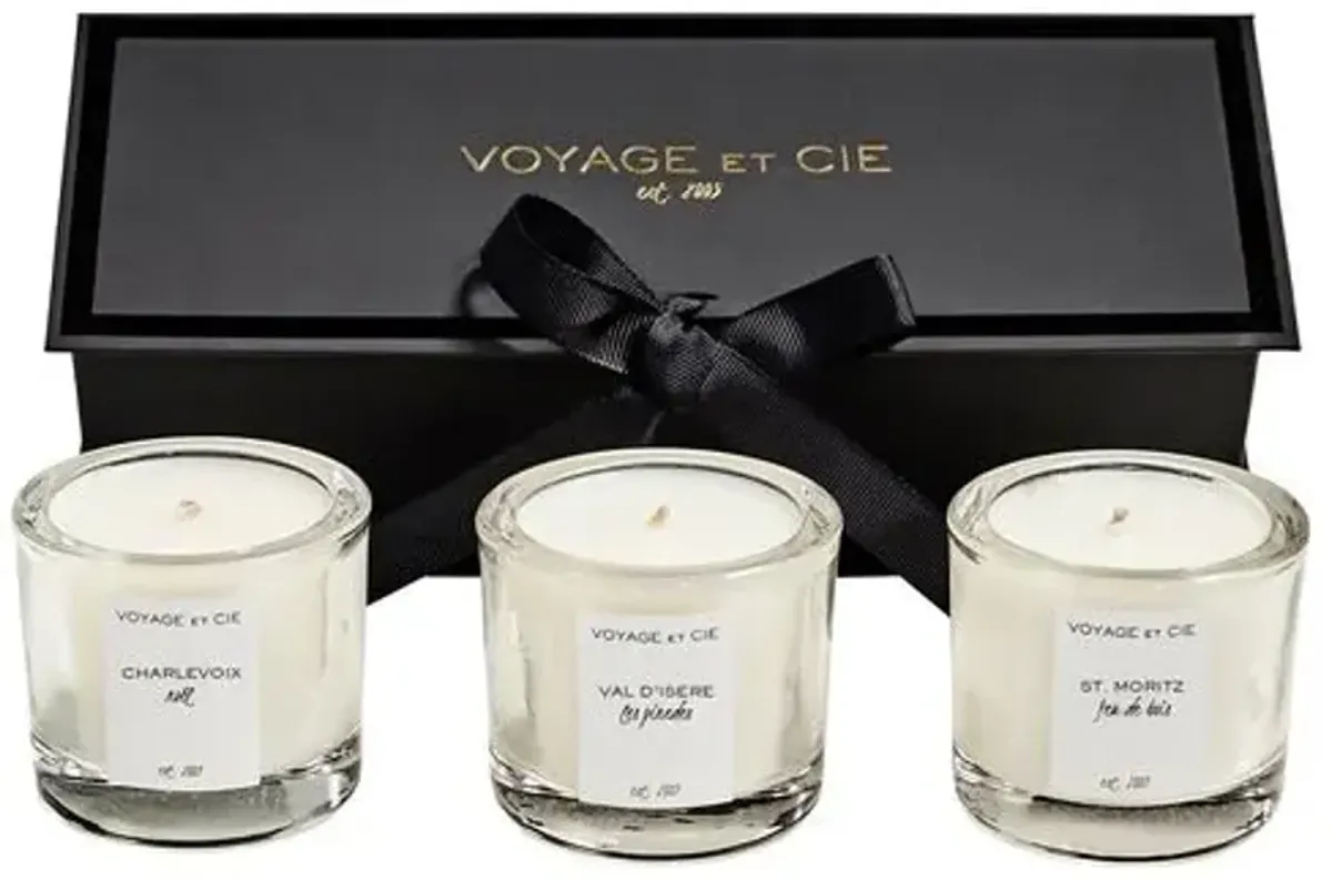 Winter Votive Box - Set of 3 - VOYAGE ET CIE INC