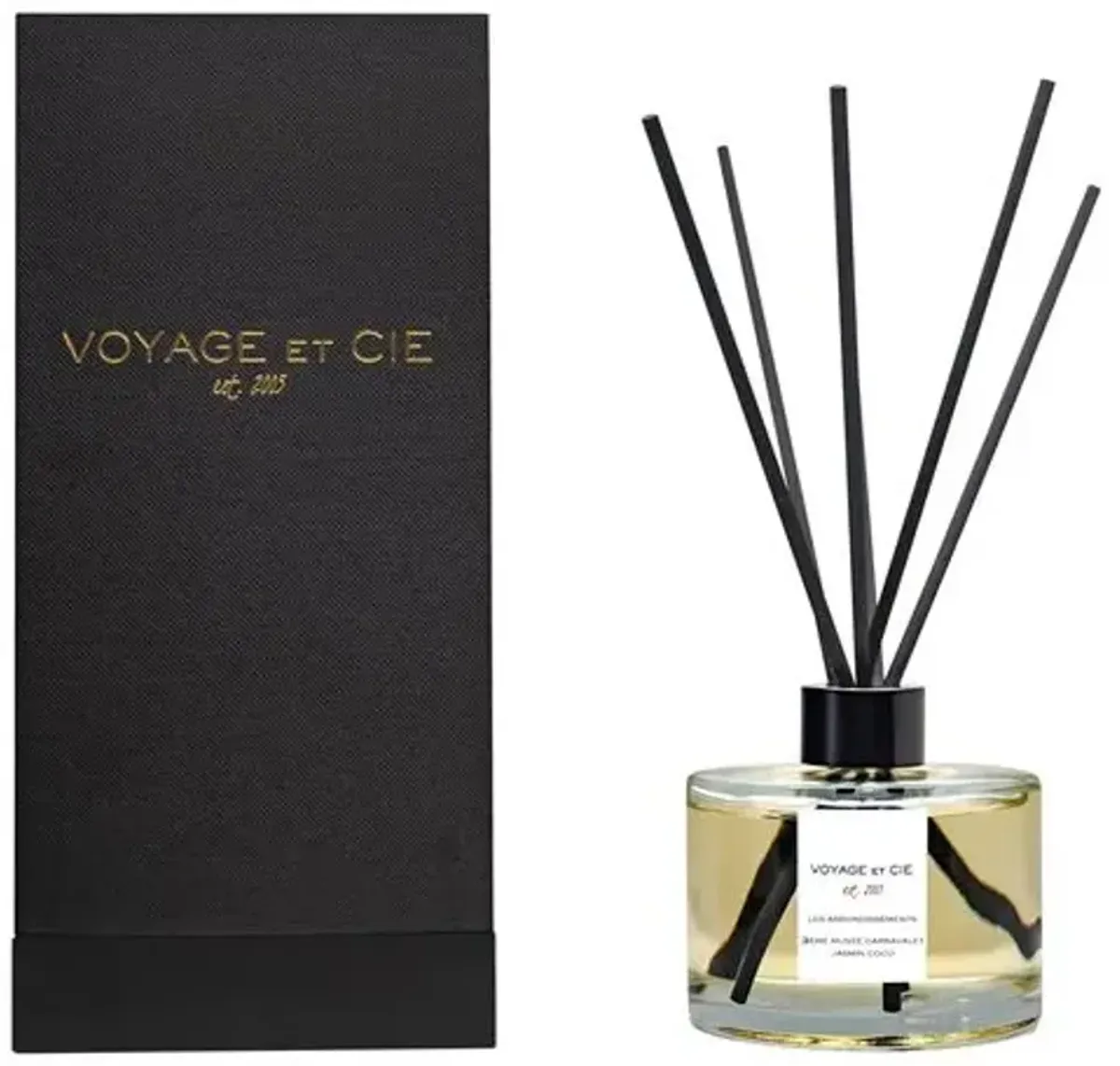 Jasmin Coco Glass Reed Diffuser - VOYAGE ET CIE INC