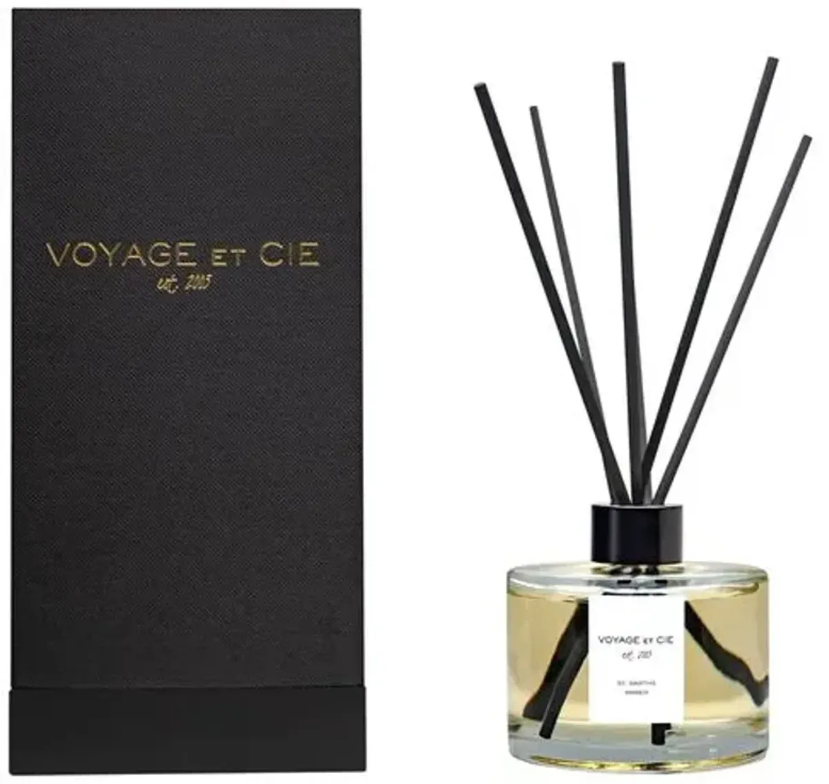 Amber Glass Reed Diffuser - VOYAGE ET CIE INC