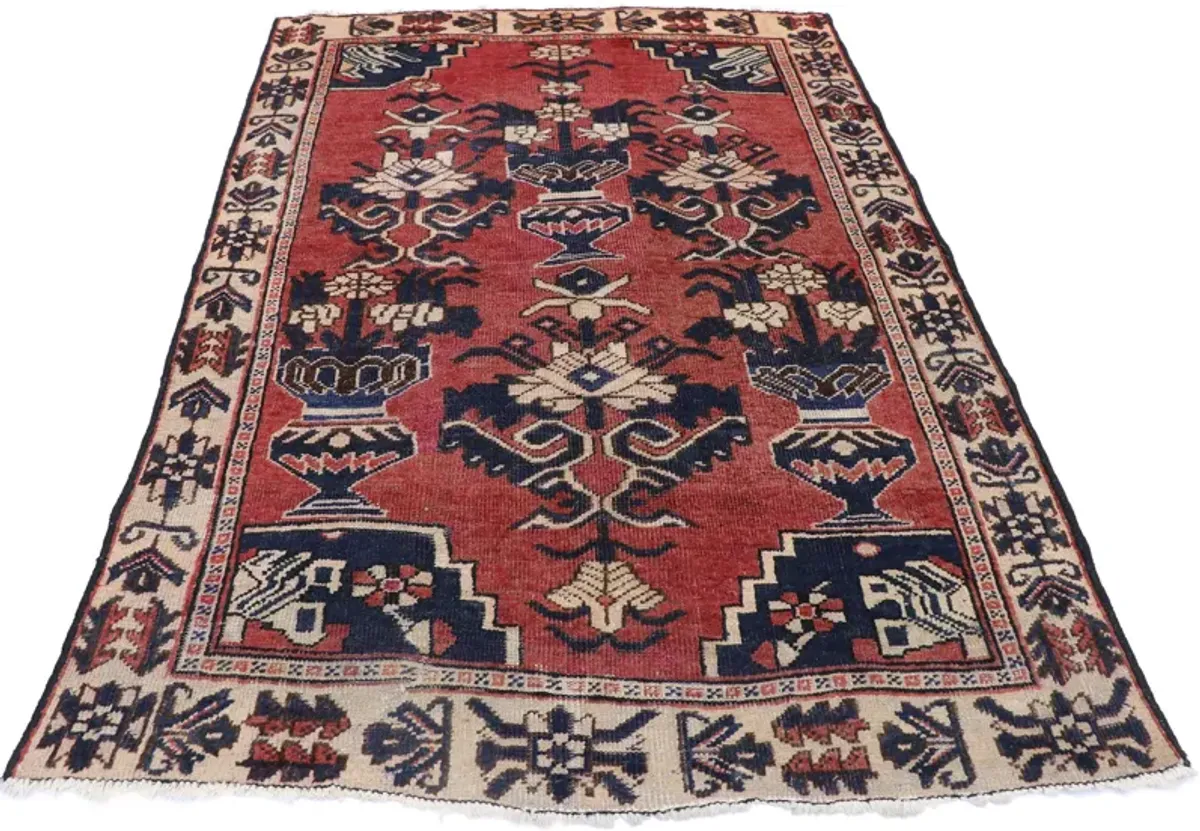 Persian Bakhtiari Rug - 4'3" x 6'3" - Esmaili Rugs & Antiques - Red - Red