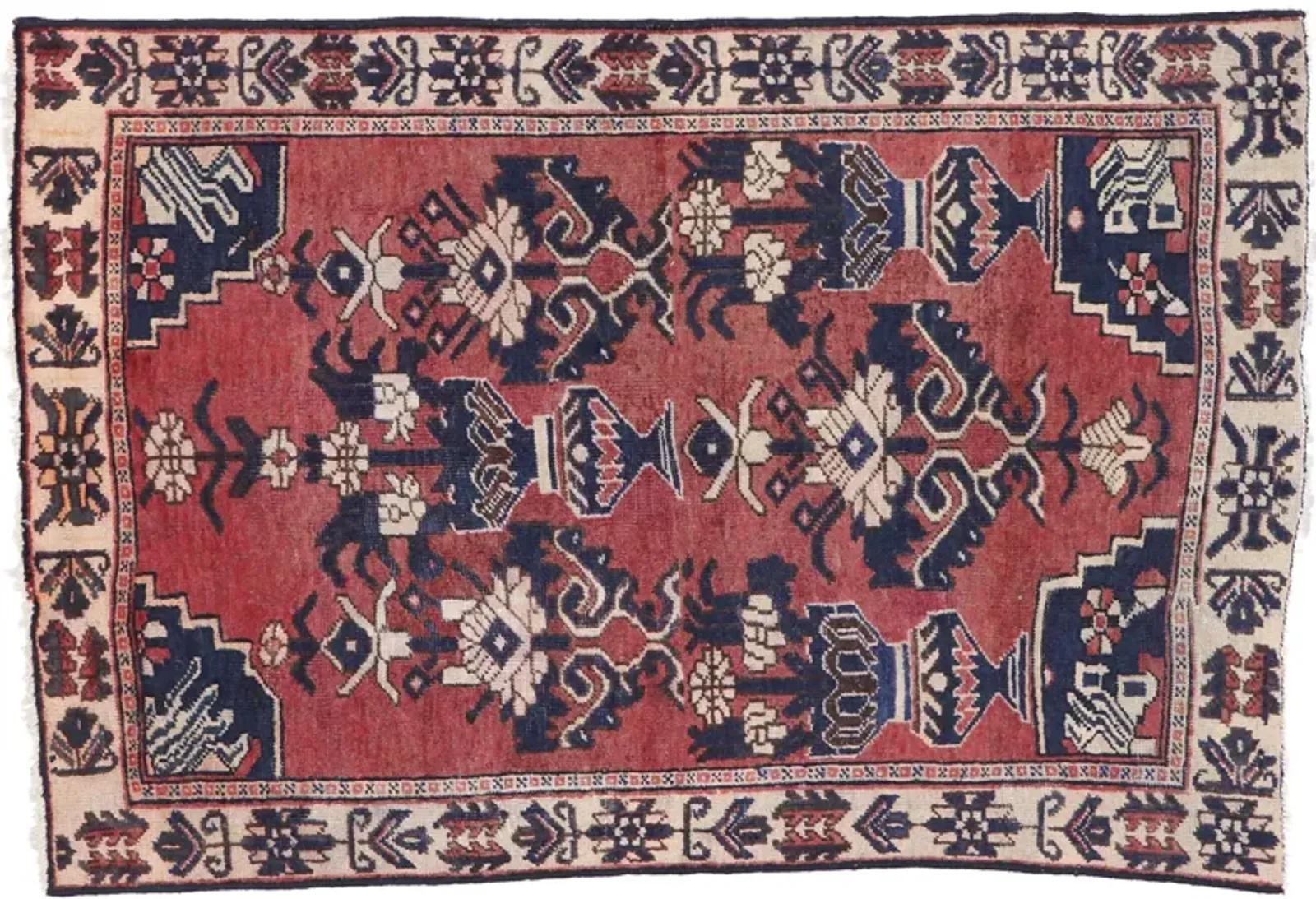 Persian Bakhtiari Rug - 4'3" x 6'3" - Esmaili Rugs & Antiques - Red - Red