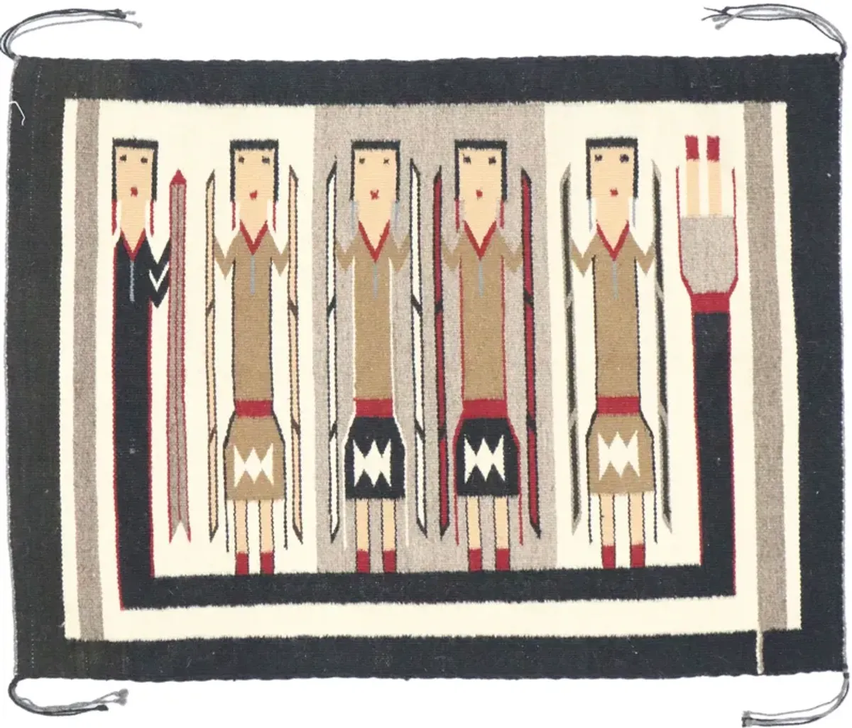 Navajo Yeibichai Kilim Rug - 2'1" x 2'10" - Esmaili Rugs & Antiques - Beige - Beige