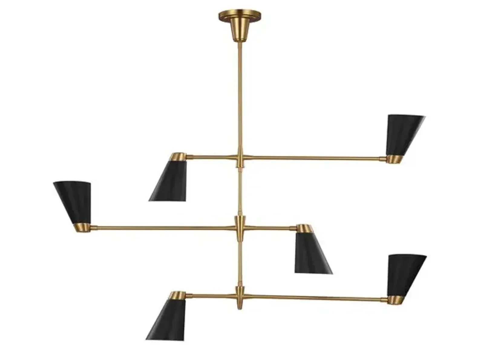 Visual Comfort - Signoret Large Chandelier - Burnished Brass