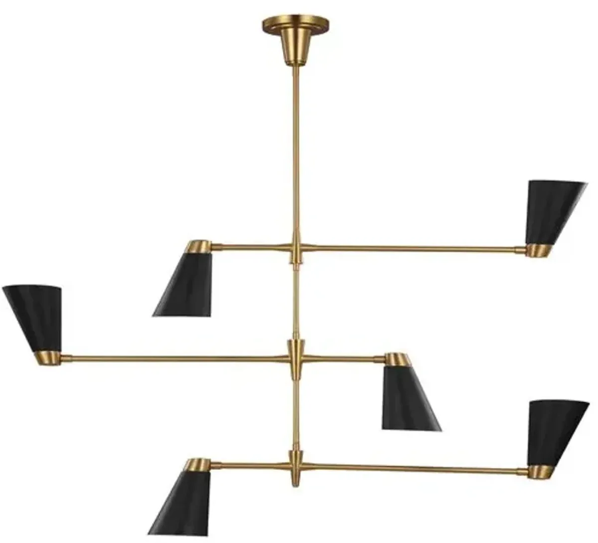 Visual Comfort - Signoret Large Chandelier - Burnished Brass