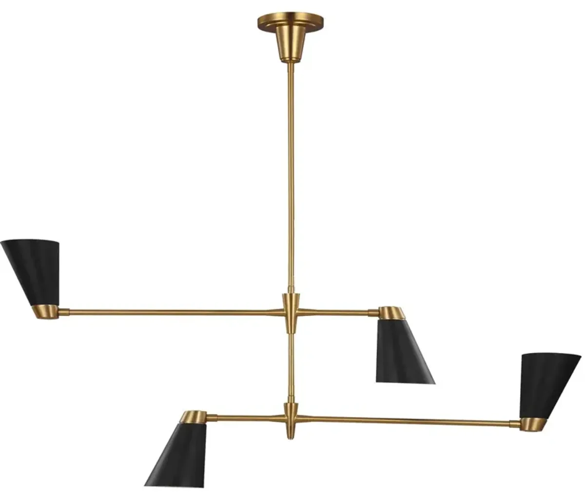 Visual Comfort - Signoret Medium Chandelier - Burnished Brass