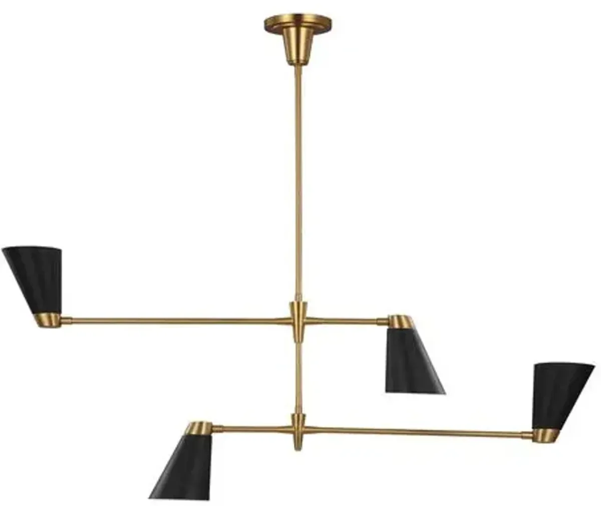 Visual Comfort - Signoret Medium Chandelier - Burnished Brass