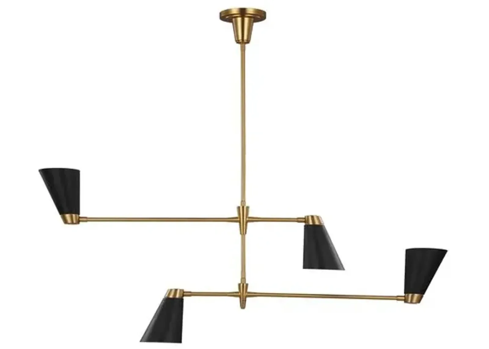 Visual Comfort - Signoret Medium Chandelier - Burnished Brass