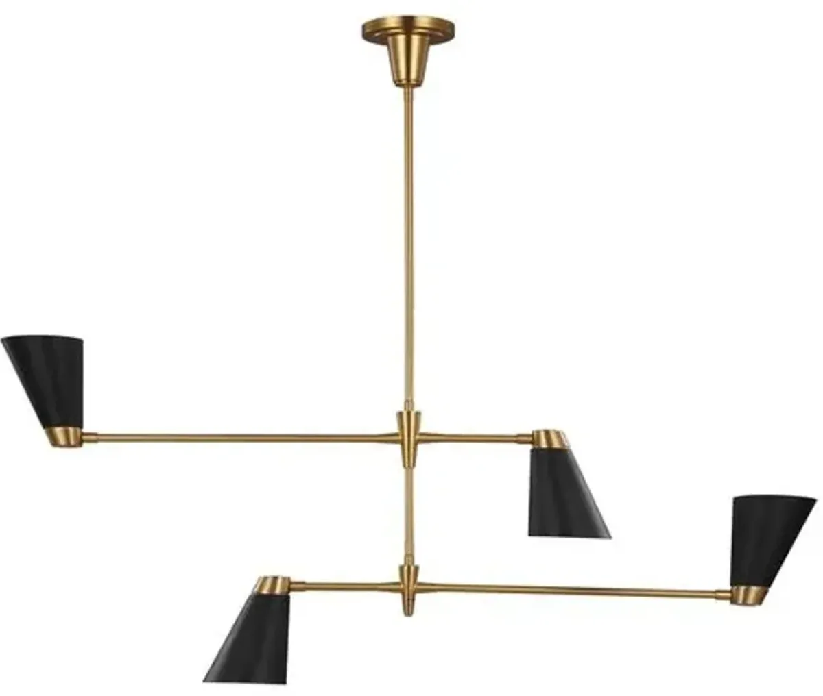 Visual Comfort - Signoret Medium Chandelier - Burnished Brass