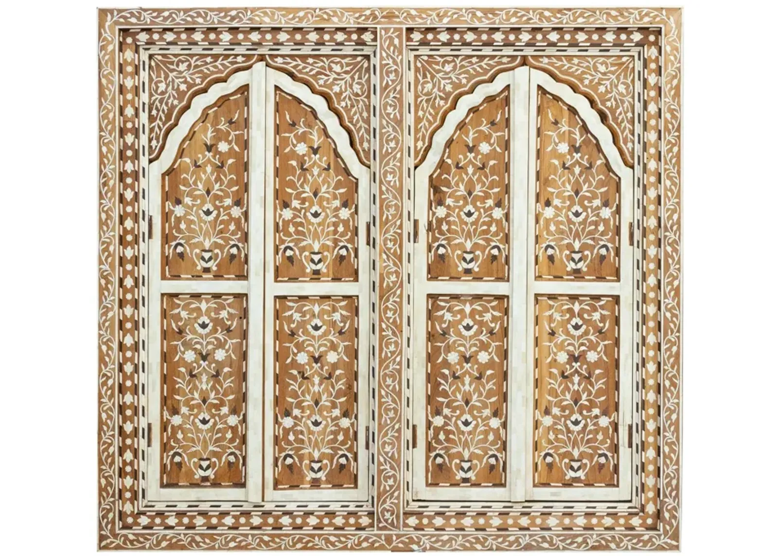 Royal Mibrab Marquetry Window Panel - de-cor - Brown