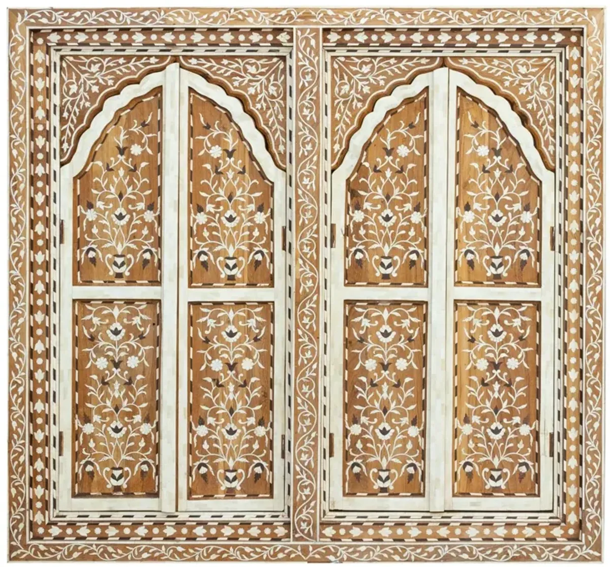 Royal Mibrab Marquetry Window Panel - de-cor - Brown