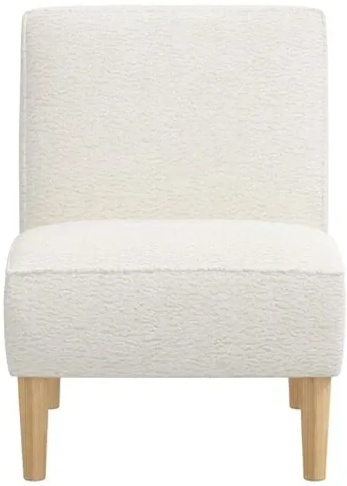 Finn Slipper Chair - Sheepskin Natural - White