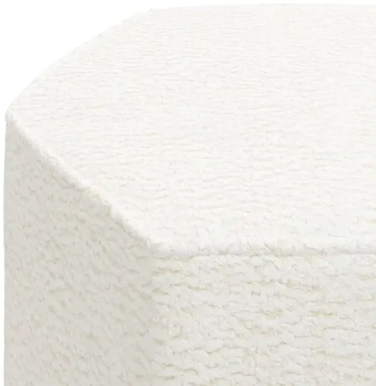 Becca Ottoman - Sheepskin Natural - White