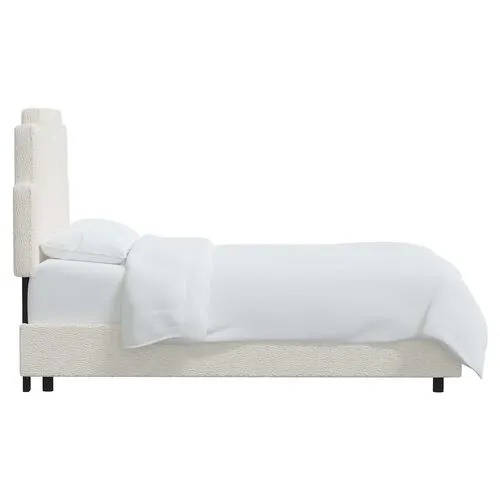 Paxton Bed - Sheepskin Natural - White