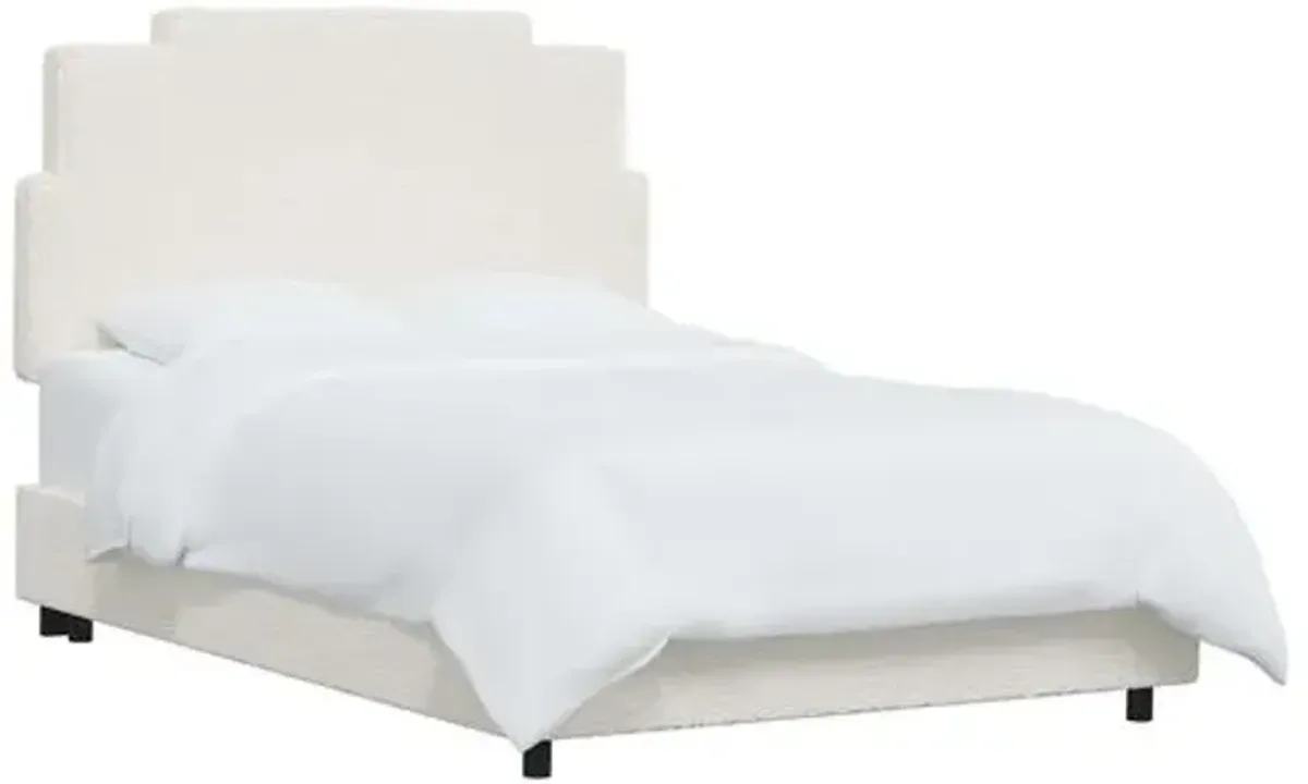 Paxton Bed - Sheepskin Natural - White