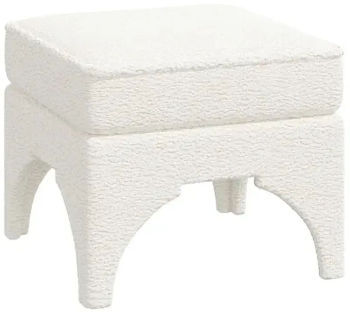 Maude Pillow-Top Ottoman - Sheepskin Natural - Sheepskin Natural