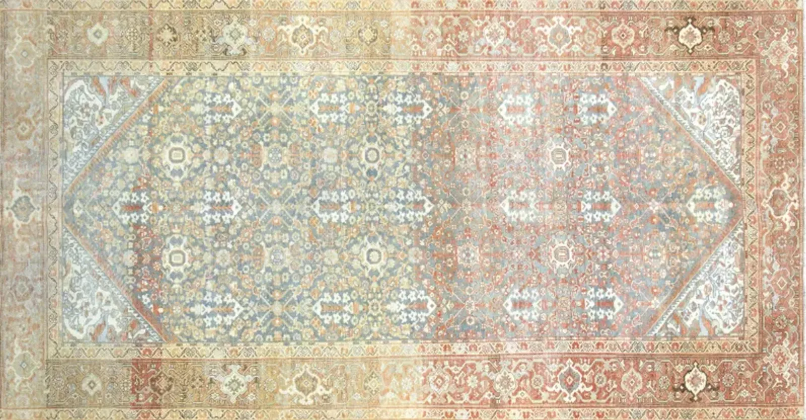 1940s Persian Melayer Rug - 5'2" x 9'10" - Nalbandian - Orange - Orange