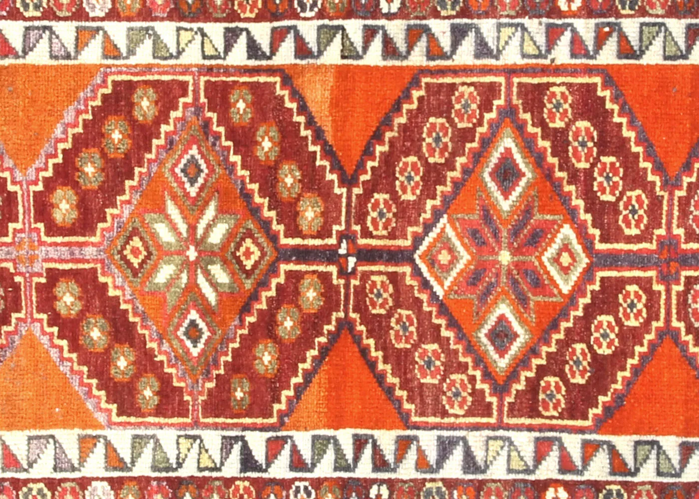 1960s Turkish Oushak Runner - 2'11"x13'1" - Nalbandian - Orange