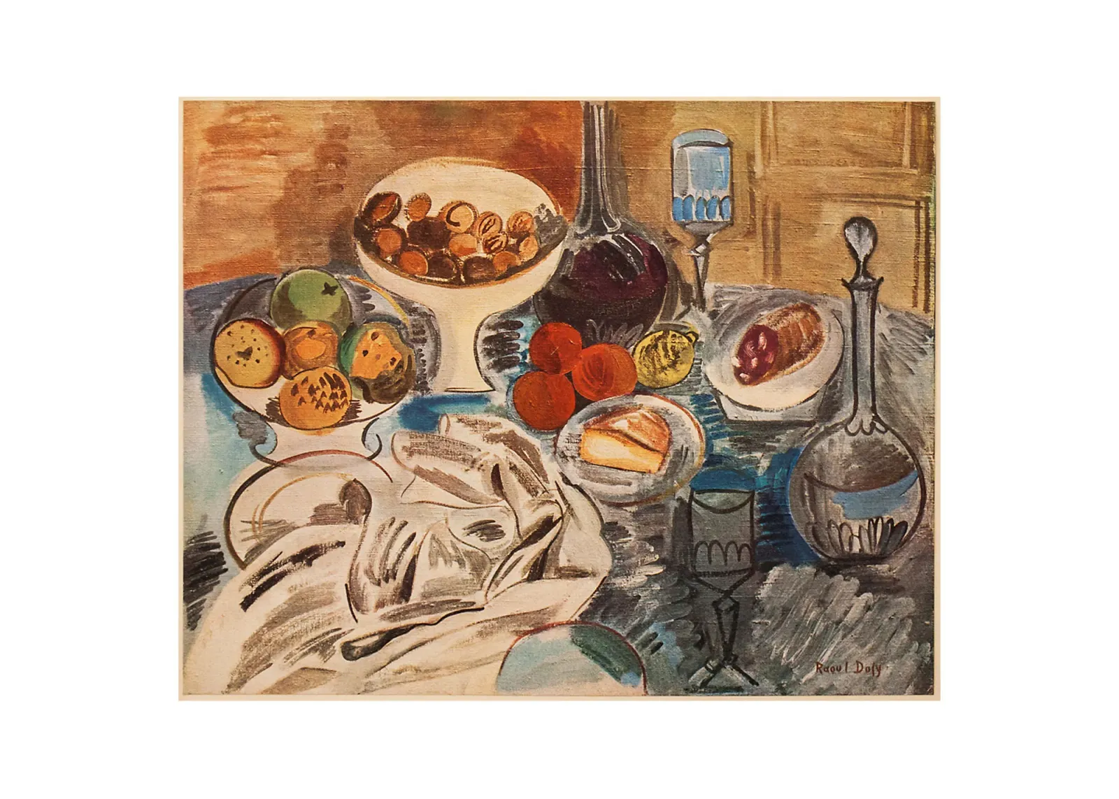 1940s Raoul Dufy - Still Life - Brown