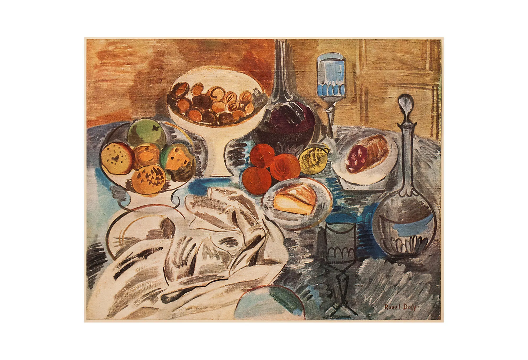 1940s Raoul Dufy - Still Life - Brown