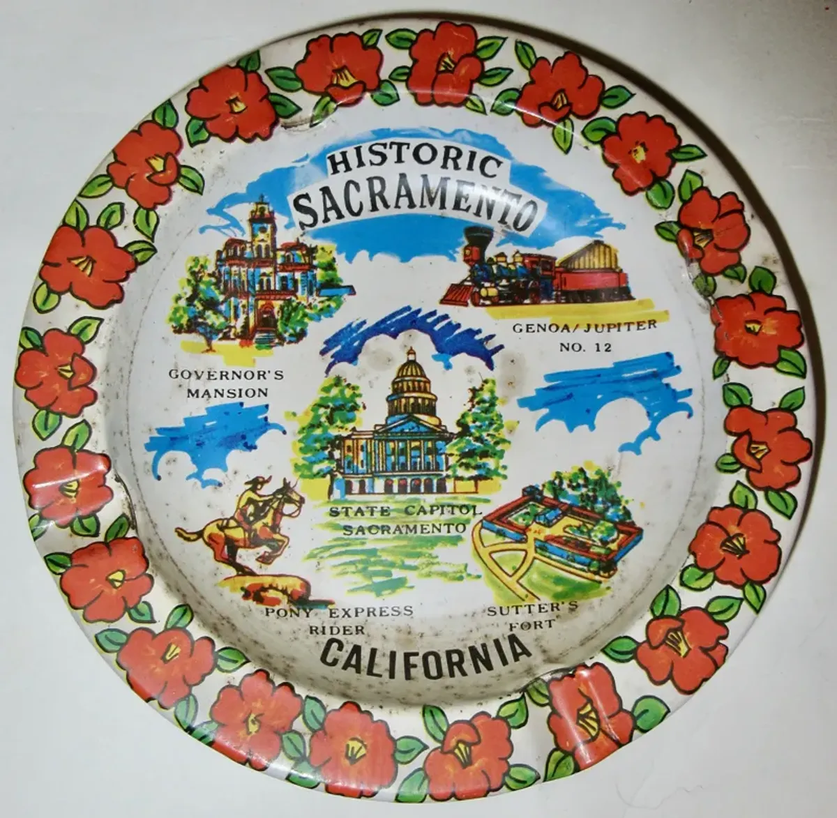 1950s Sacramento Ashtray - The Emporium Ltd. - Red