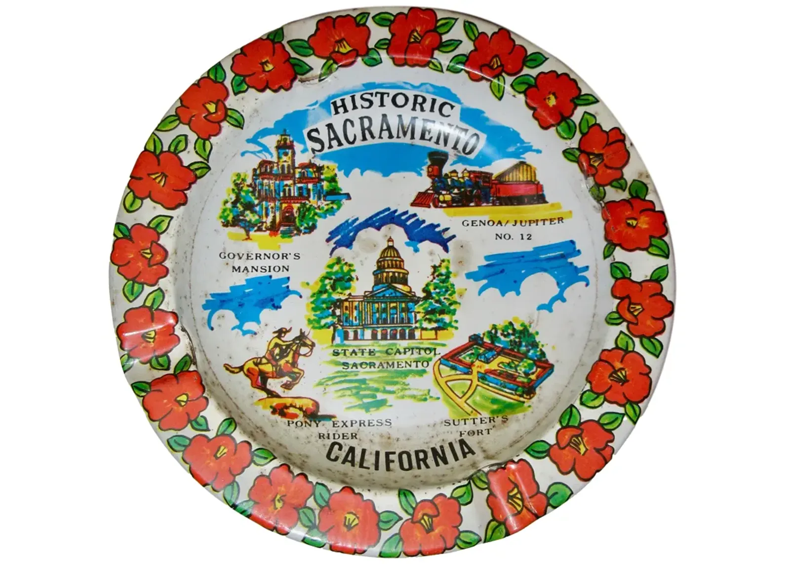 1950s Sacramento Ashtray - The Emporium Ltd. - Red