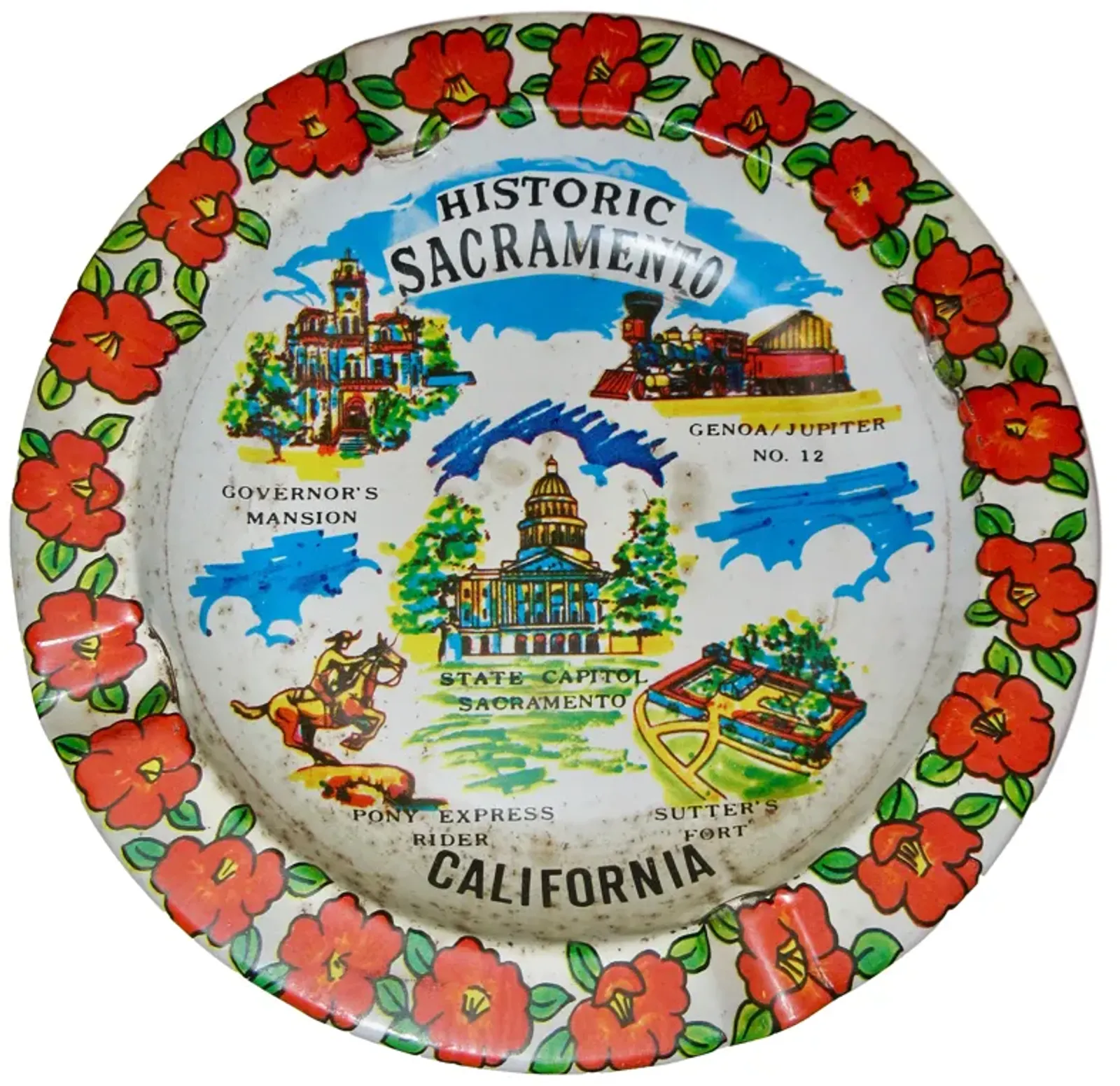 1950s Sacramento Ashtray - The Emporium Ltd. - Red