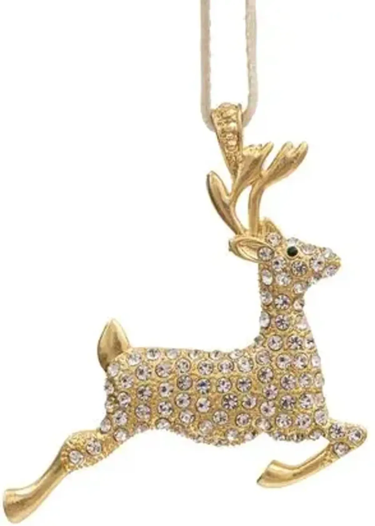 Reindeer Hanging Ornament - Gold - Joanna Buchanan