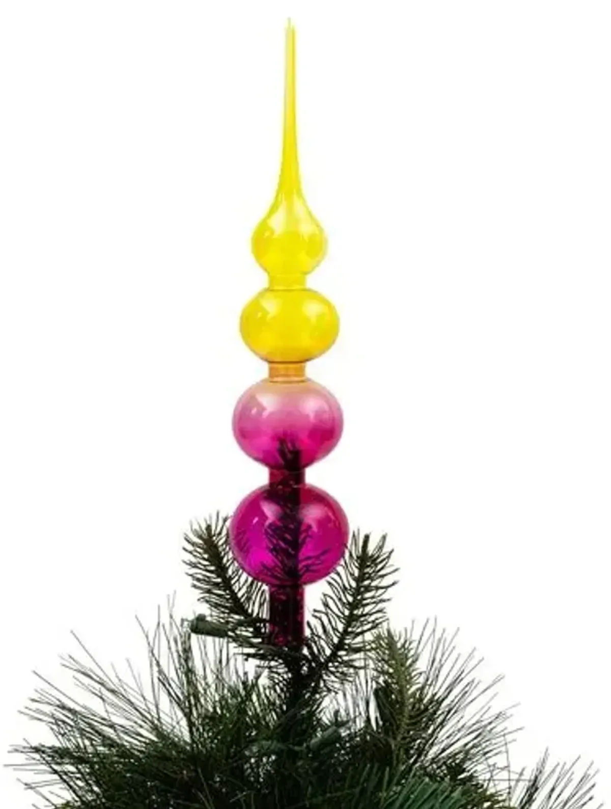 Glass Ombr Tree Topper - Pink/Citrine - Joanna Buchanan