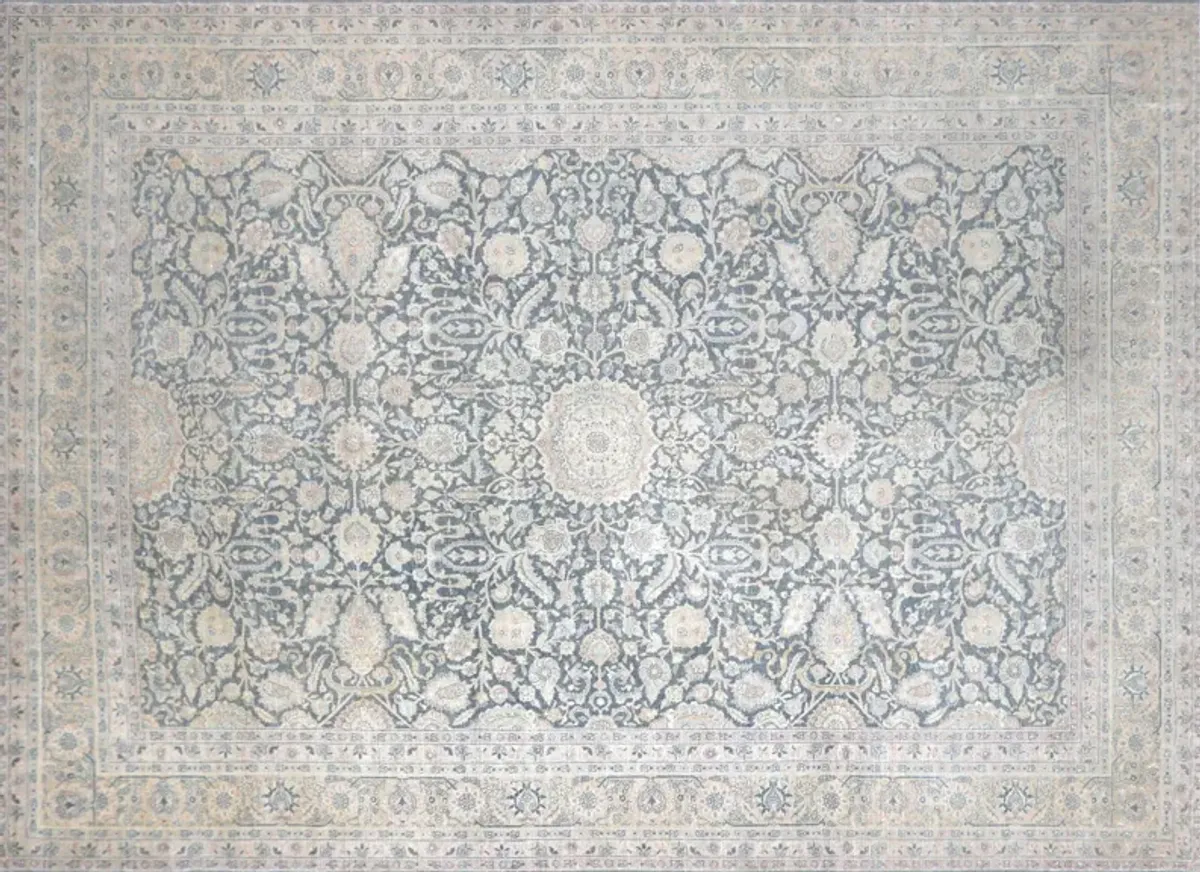 1920s Persian Tabriz Rug - 11' x 14'10" - Nalbandian - Blue - Blue