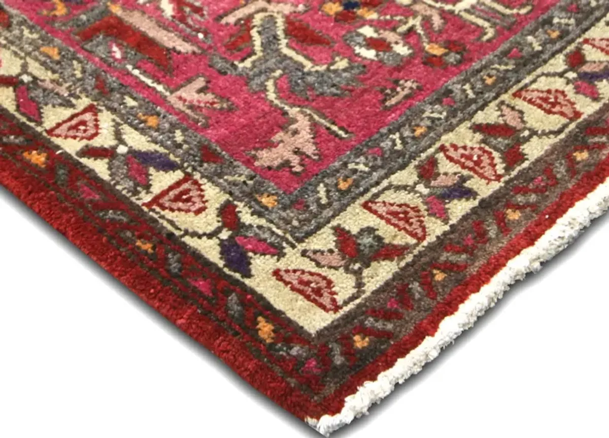 1960s Turkish Oushak Runner - 3' x 12'10" - Nalbandian - Red