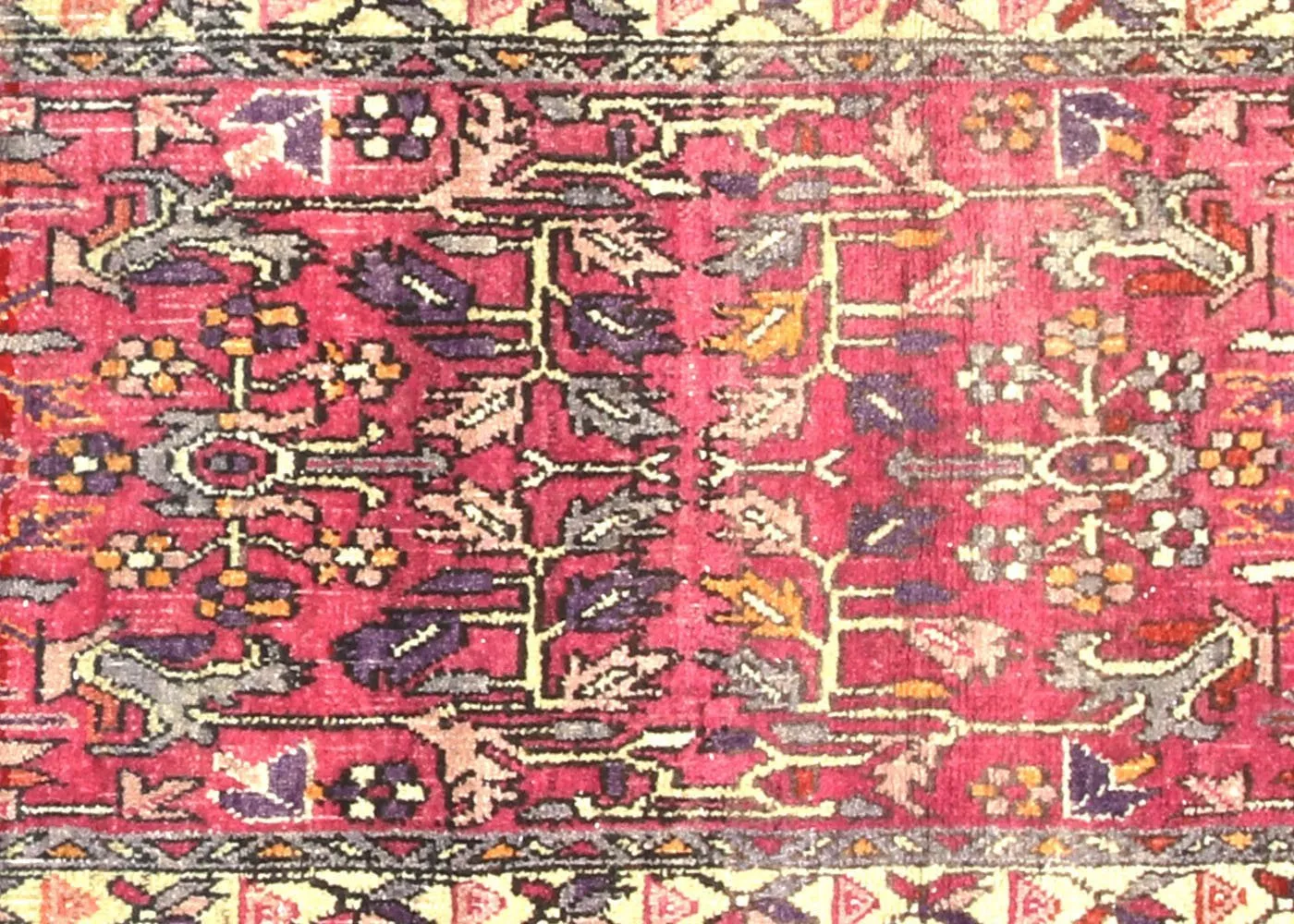 1960s Turkish Oushak Runner - 3' x 12'10" - Nalbandian - Red